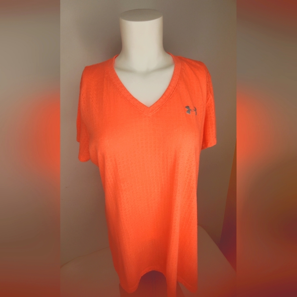 Under Armour -Size L- Orange Athletic Shirt
